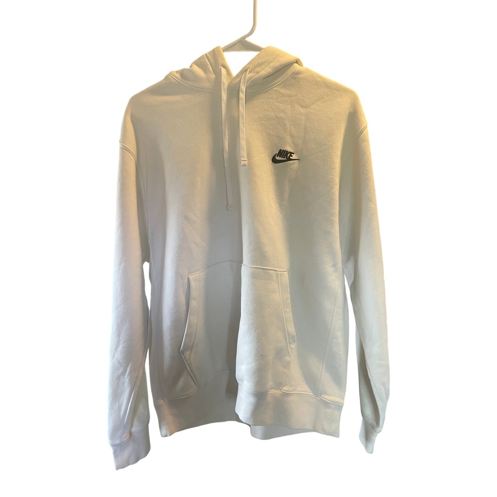 Nike Mens Club Fleece Pullover Hoodie White Size M Nike Streetwear BV2654